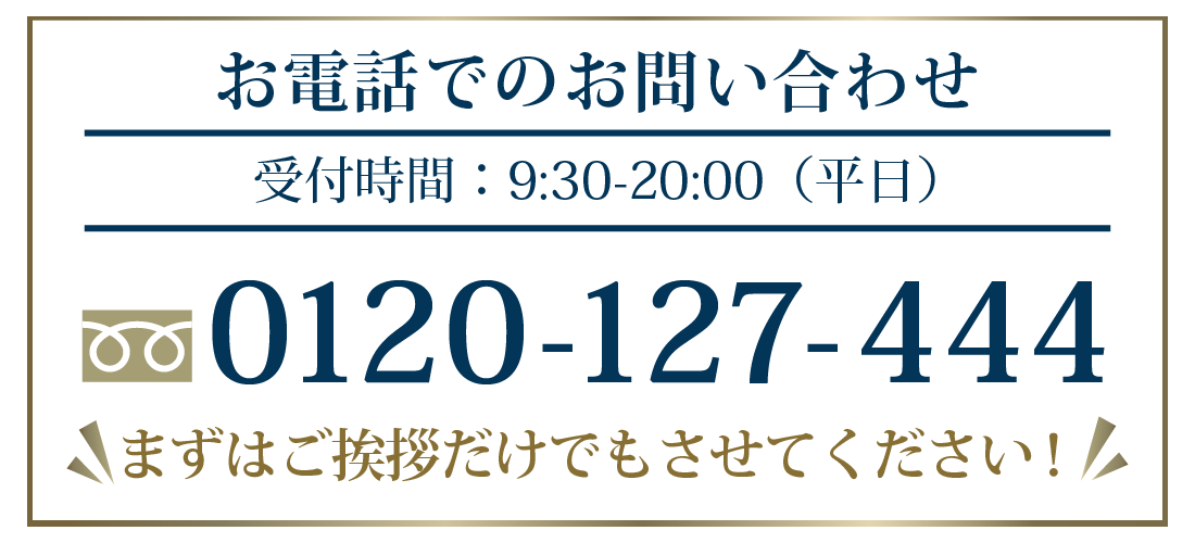 お電話でのお問い合わせ：0120-127-444