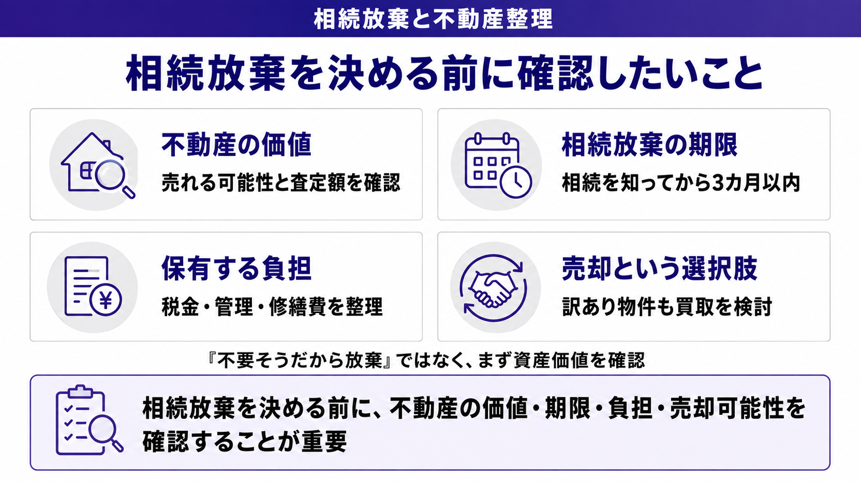 相続放棄を決める前に確認したいこと