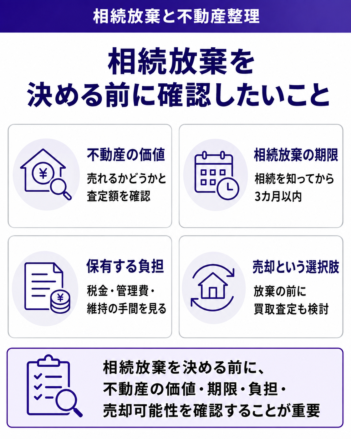 相続放棄を決める前に確認したいこと
