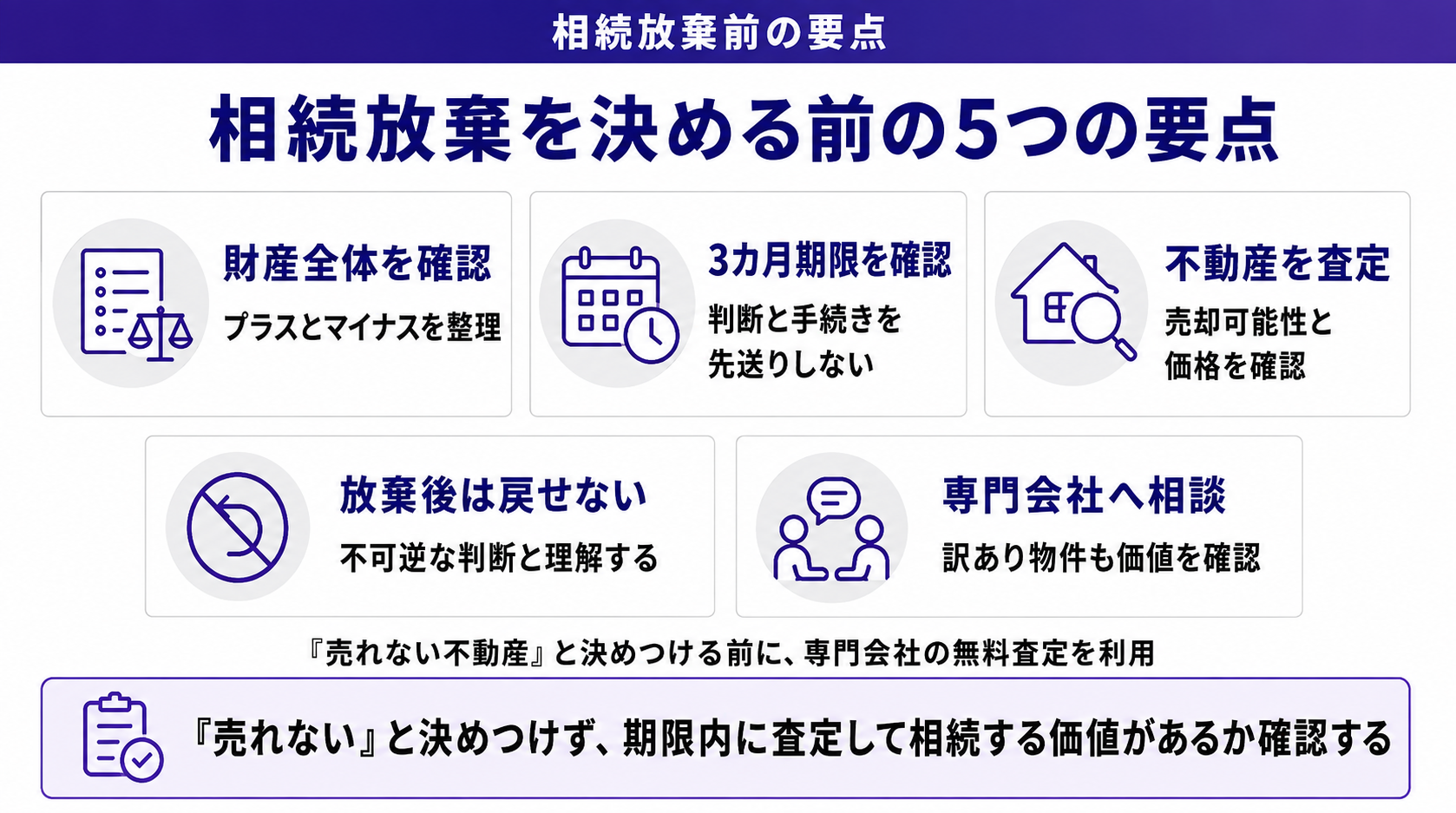 相続放棄前に押さえる5つの要点