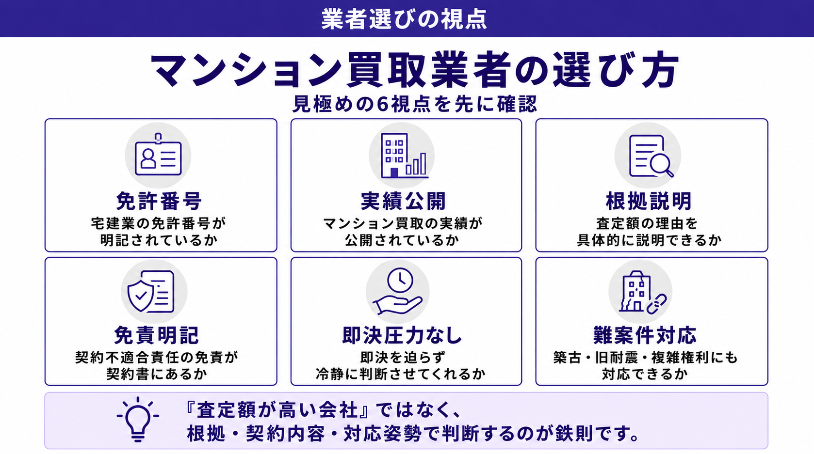 マンション買取業者の選び方