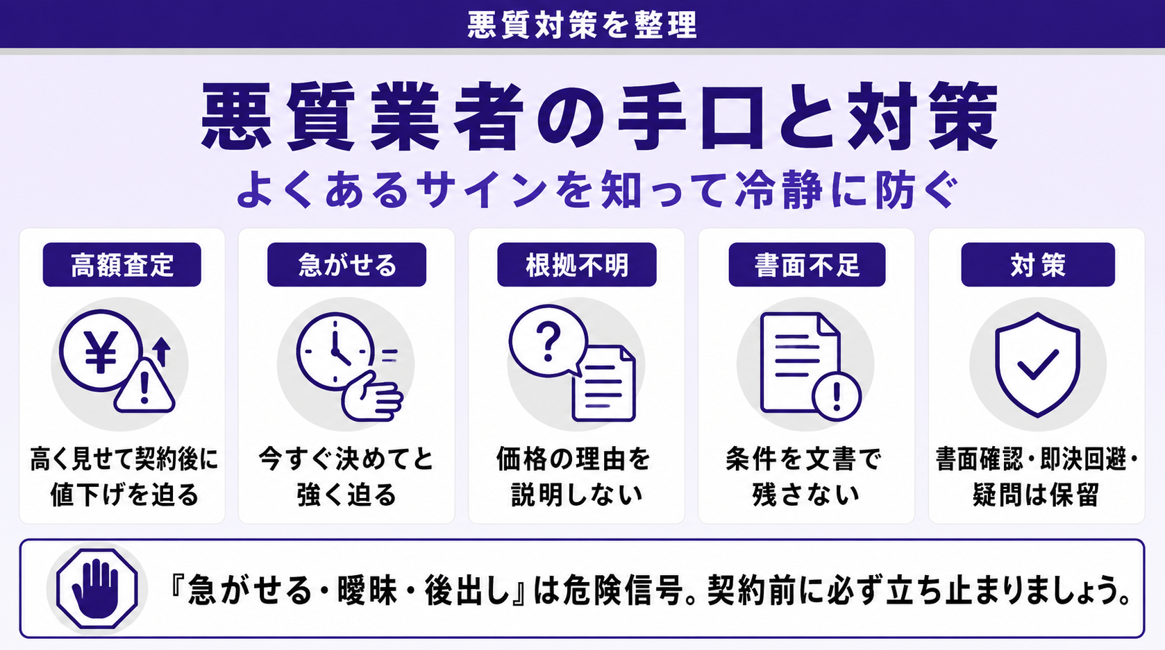 悪質業者の手口と対策