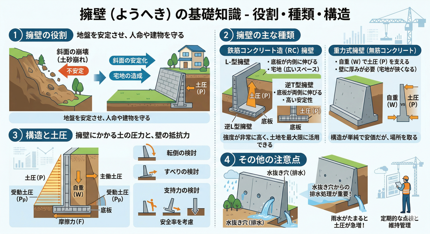 擁壁とはどんなもの？