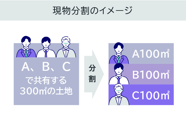 現物分割　イメージ